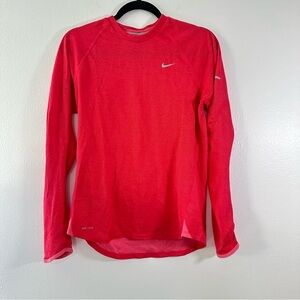 Nike Running Women's Pink Vented Sides Base Layer Long Sleeve Shirt Large